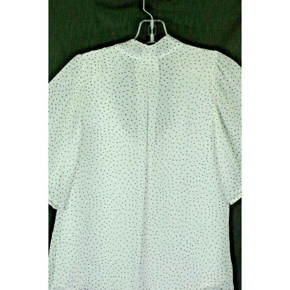 Sienna Sky Top Small Polka-Dot V-Neck Flutter Sleeve Womens - Picture 7 of 8